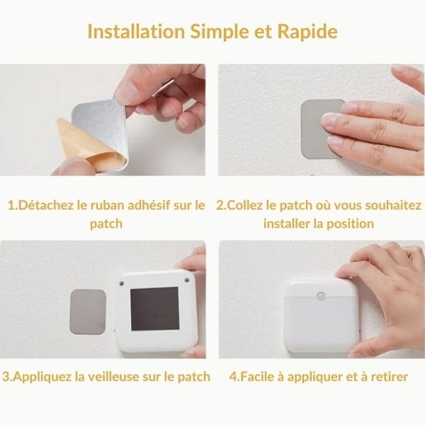 4 Veilleuses LED 4 En 1 Rechargeables Avec Détecteur Mouvement - Lampe Poche Urgence Prise UE