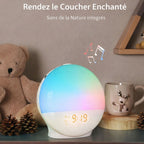 Réveil lumineux avec simulation lever et coucher du soleil et veilleuse d’ambiance