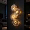 Applique Murale Lotus Verre Ambré