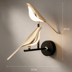Applique Murale Oiseau Doré, l'Élégance Sculpturale pour Vos Murs