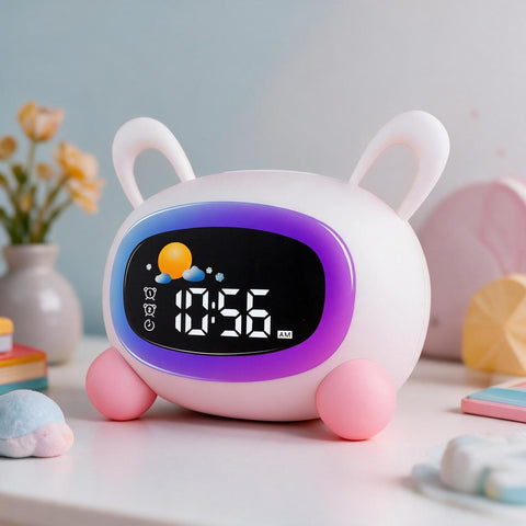 Réveil Veilleuse Educatif Lapin Enfant
