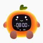 Réveil veilleuse enfant orange – lumière douce & sons apaisants