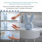 Réveil Veilleuse Lapin Enfant – Lumière Douce & Oreilles Lumineuses