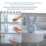 Réveil Veilleuse Lapin Enfant – Lumière Douce & Oreilles Lumineuses