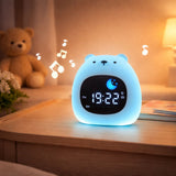 Réveil Veilleuse Enfant Animal Lumineux – Lumière Douce & Réveil Apaisant