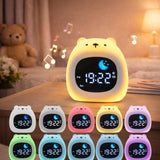 Réveil Veilleuse Enfant Animal Lumineux – Lumière Douce & Réveil Apaisant