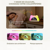 Réveil veilleuse enfant arc-en-ciel – lumière douce & réveil progressif