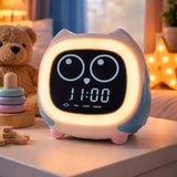 Réveil Veilleuse Enfant Hibou – Lumière Douce & Design Adorable