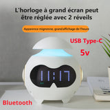 Réveil Veilleuse Enfant Multifonction – Lumière Douce & Réveil Facile