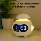 Réveil Veilleuse Enfant Multifonction – Lumière Douce & Réveil Facile