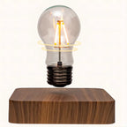 Lampe à Lévitation Magnétique, Ampoule Flottante en Verre, Base en Bois