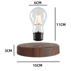 Lampe à Lévitation Magnétique, Ampoule Flottante en Verre, Base en Bois