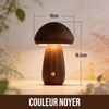 Veilleuse Champignon Rétro en Bois, Tactile et Portable
