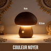 Veilleuse Champignon Rétro en Bois, Tactile et Portable