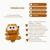 Veilleuse Musicale et Lumineuse Peluche chat roux 4 modes