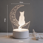 Veilleuse de nuit adulte Chat Lune