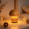 Veilleuse Champignon Rétro en Bois, Tactile et Portable
