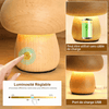 Veilleuse Champignon Rétro en Bois, Tactile et Portable