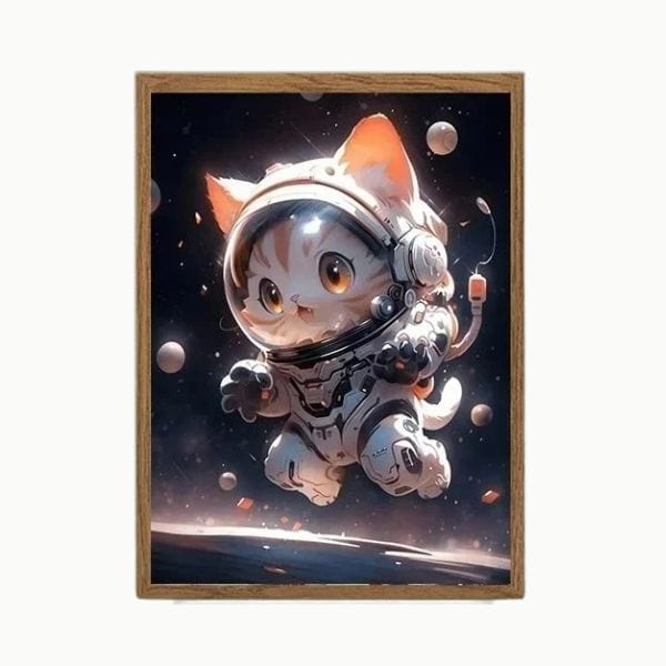 Veilleuse Chat Astronaute