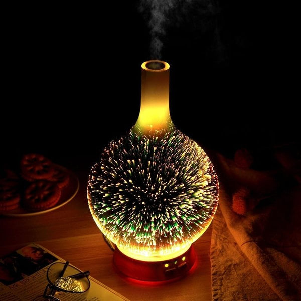 Diffuseur D'Huiles Essentielles Humidificateur D'Air Avec Lampe Led 7