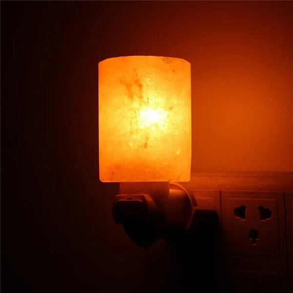 Veilleuse en lampe de sel naturelle