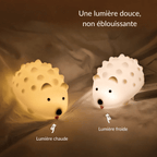 Veilleuse Hérisson LED Multicolore 8 Couleurs