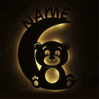 Veilleuse LED murale Ourson Lune